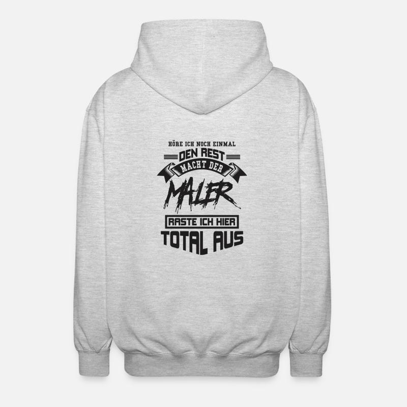 Maler - Unisex Kapuzenjacke - Hellgrau meliert