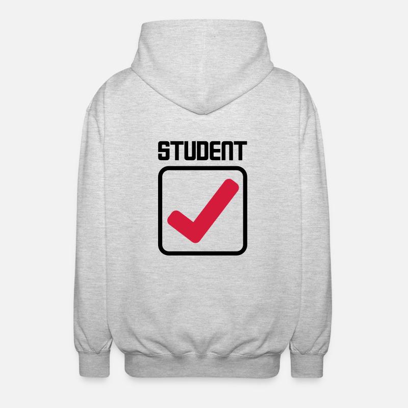 student - Unisex Kapuzenjacke - Hellgrau meliert