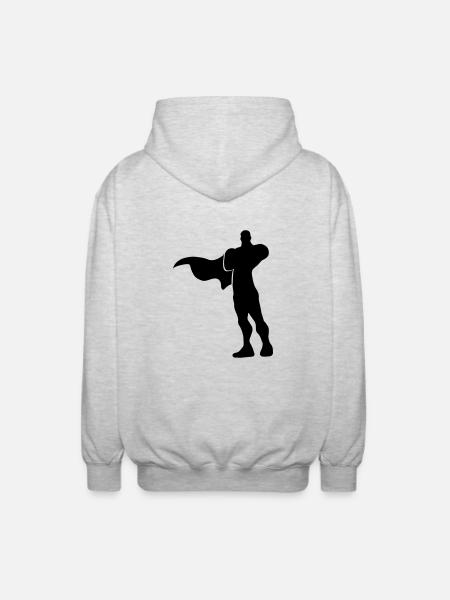 Supernatural Hero - Unisex Kapuzenjacke - Hellgrau meliert