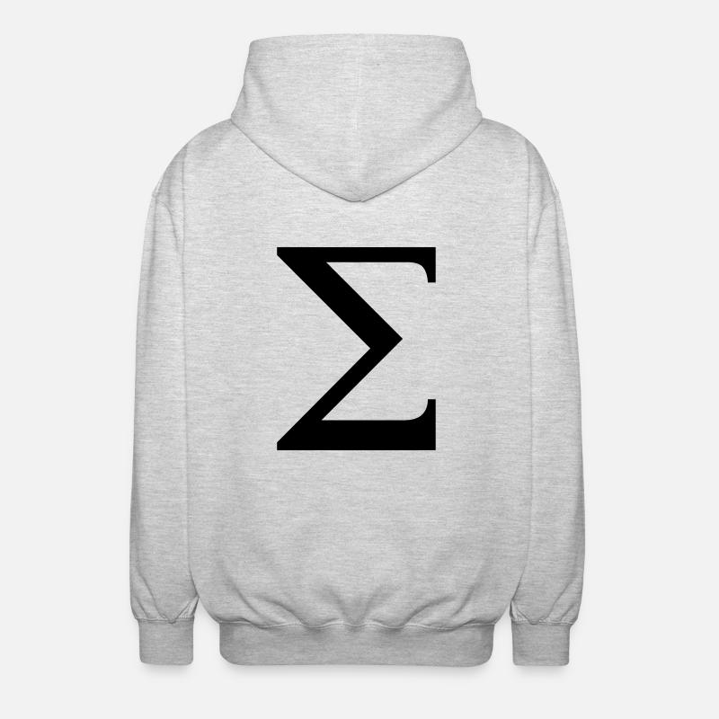 Sigma greek alphabet - Unisex Kapuzenjacke - Hellgrau meliert