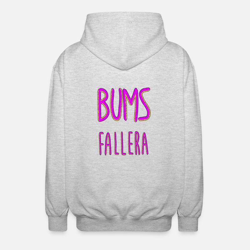 Bumsfallera Bums Fallera - Unisex Kapuzenjacke - Hellgrau meliert