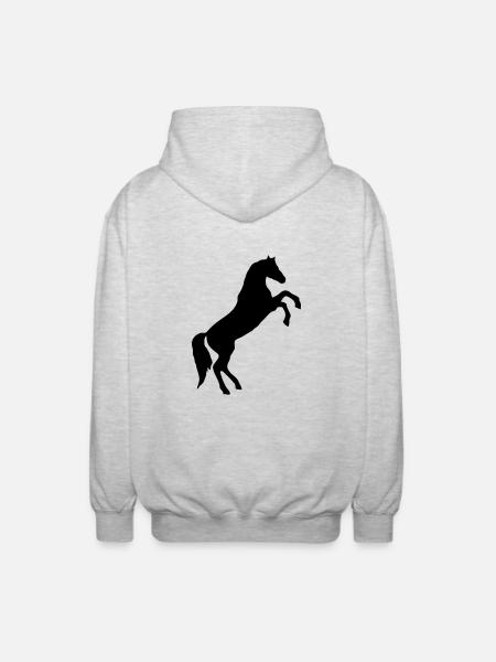 Cheval sauvage - Veste à capuche unisexe - gris clair chiné