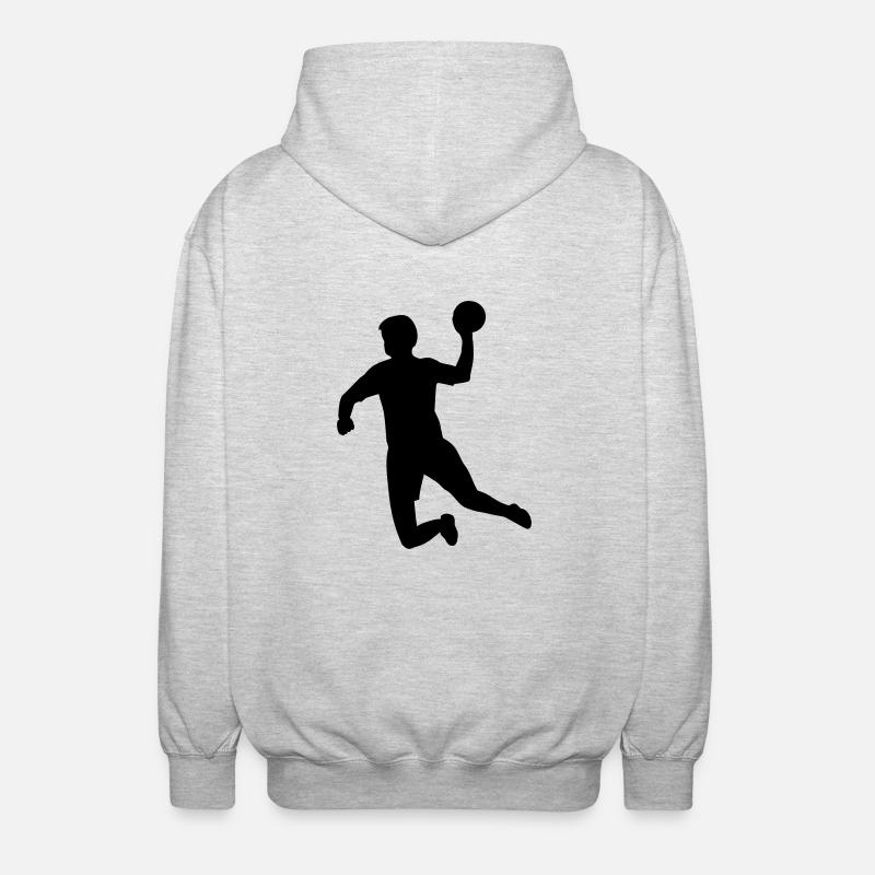 Handball - Unisex Kapuzenjacke - Hellgrau meliert