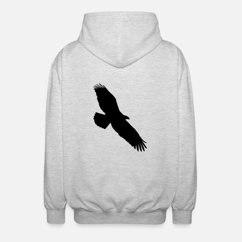 adler - Unisex Kapuzenjacke - Hellgrau meliert