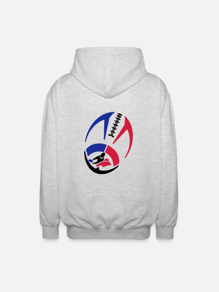shirt ball - Unisex Hooded Jacket - light heather grey