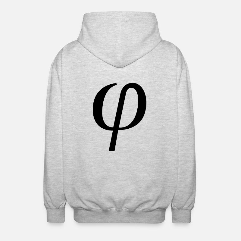 phi - Unisex Kapuzenjacke - Hellgrau meliert