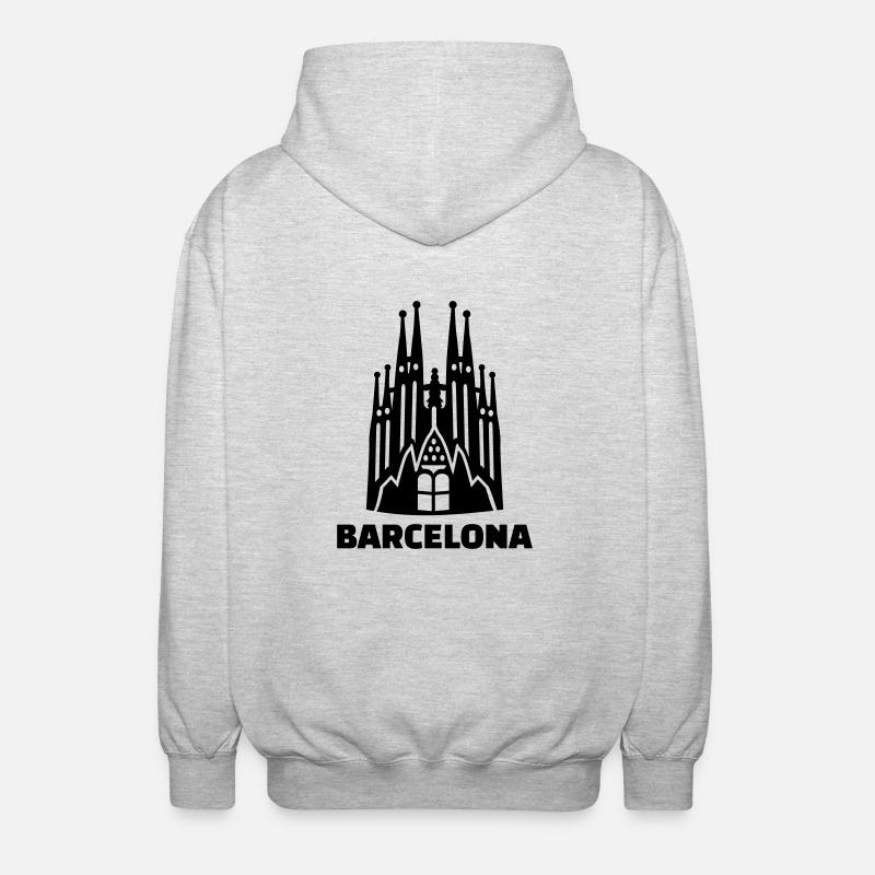 Barcelone - Veste à capuche unisexe - gris clair chiné