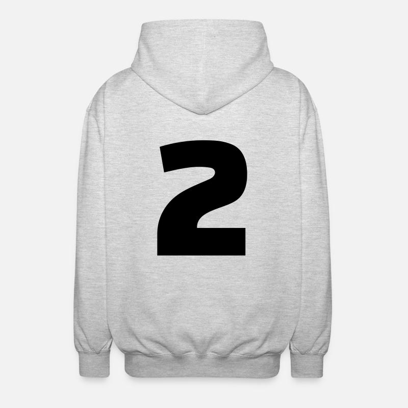 2 - Veste à capuche unisexe - gris clair chiné