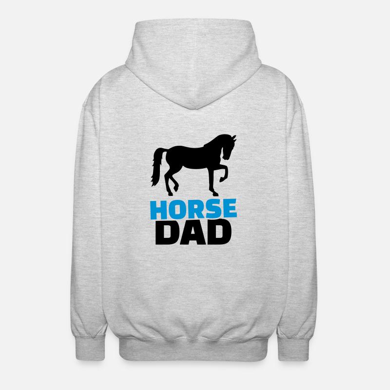 Pferd - Unisex Kapuzenjacke - Hellgrau meliert