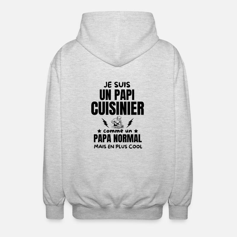 PAPI CUIISNIER - Unisex Kapuzenjacke - Hellgrau meliert