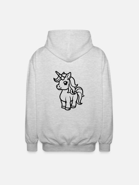unicorn - Unisex Hooded Jacket - light heather grey