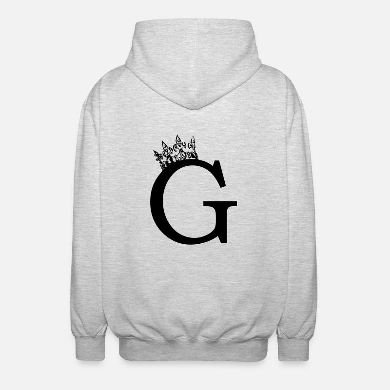 krone G - Unisex Kapuzenjacke - Hellgrau meliert