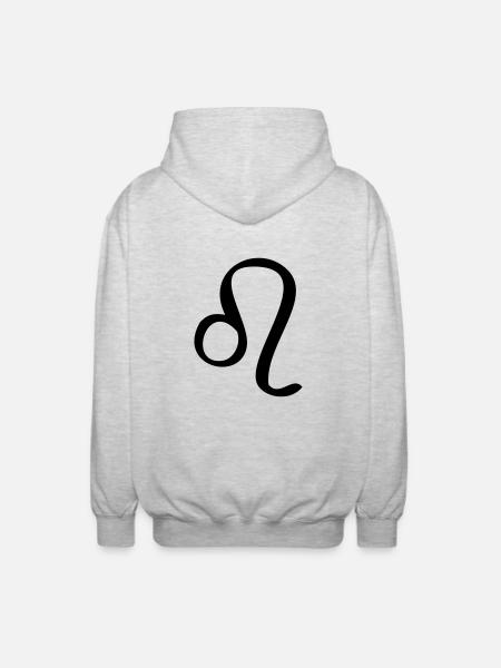 Löwe Sternzeichen - Unisex Kapuzenjacke - Hellgrau meliert