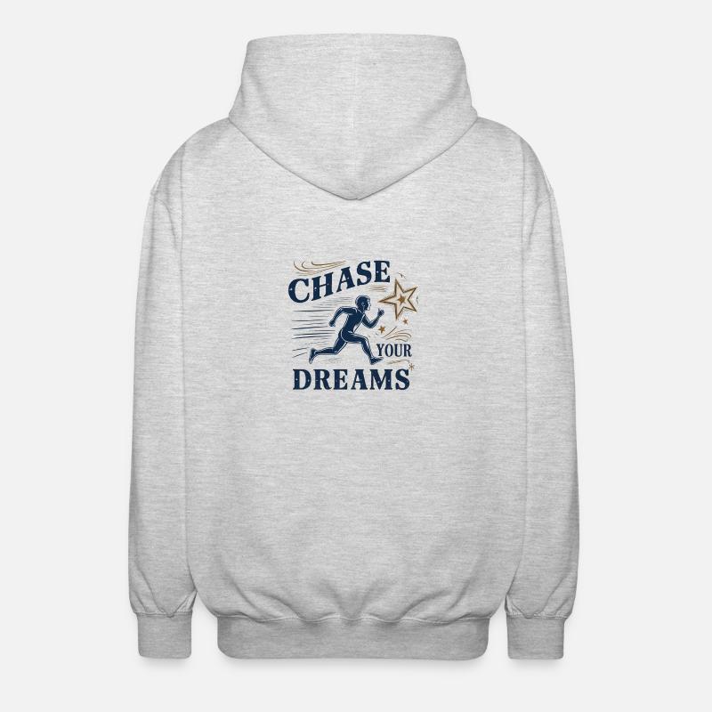 Poursuivez vos rêves - Veste à capuche unisexe - gris clair chiné