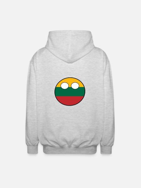 Countryball Country Home Lithuania - Unisex Hooded Jacket - light heather grey