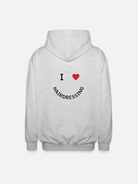 Friseur - Unisex Kapuzenjacke - Hellgrau meliert