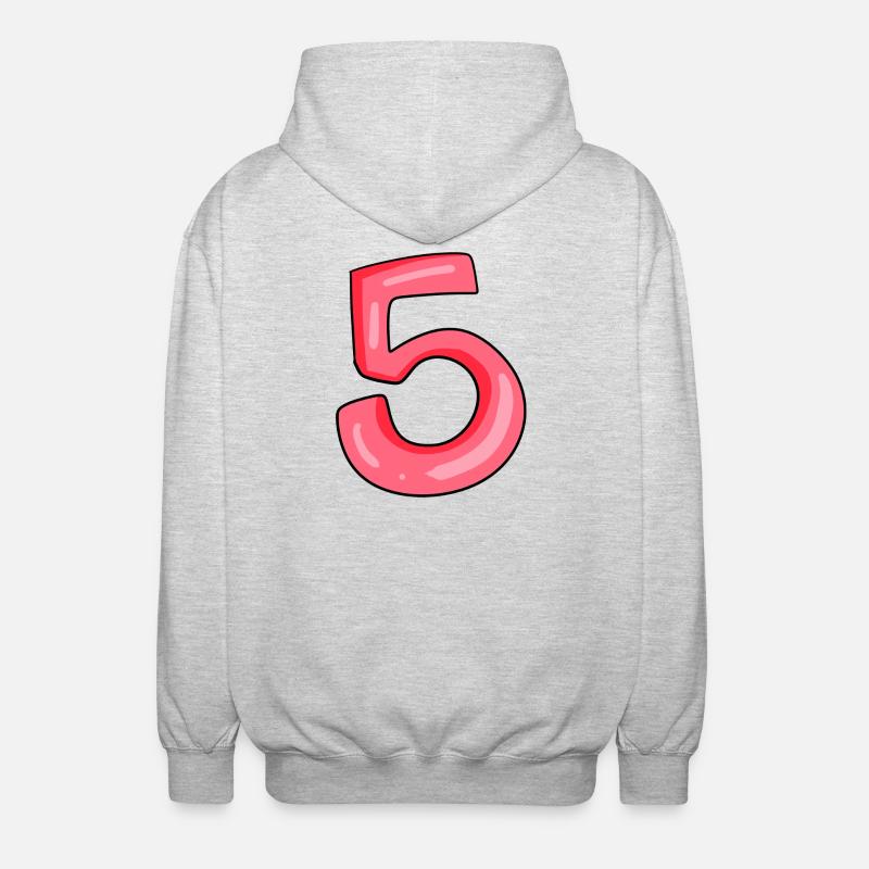 Numéro 5 Numéro - Veste à capuche unisexe - gris clair chiné