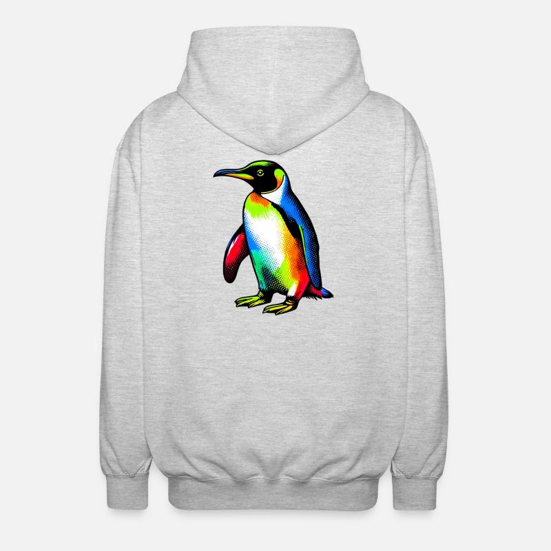 Pinguin - Unisex Kapuzenjacke - Hellgrau meliert