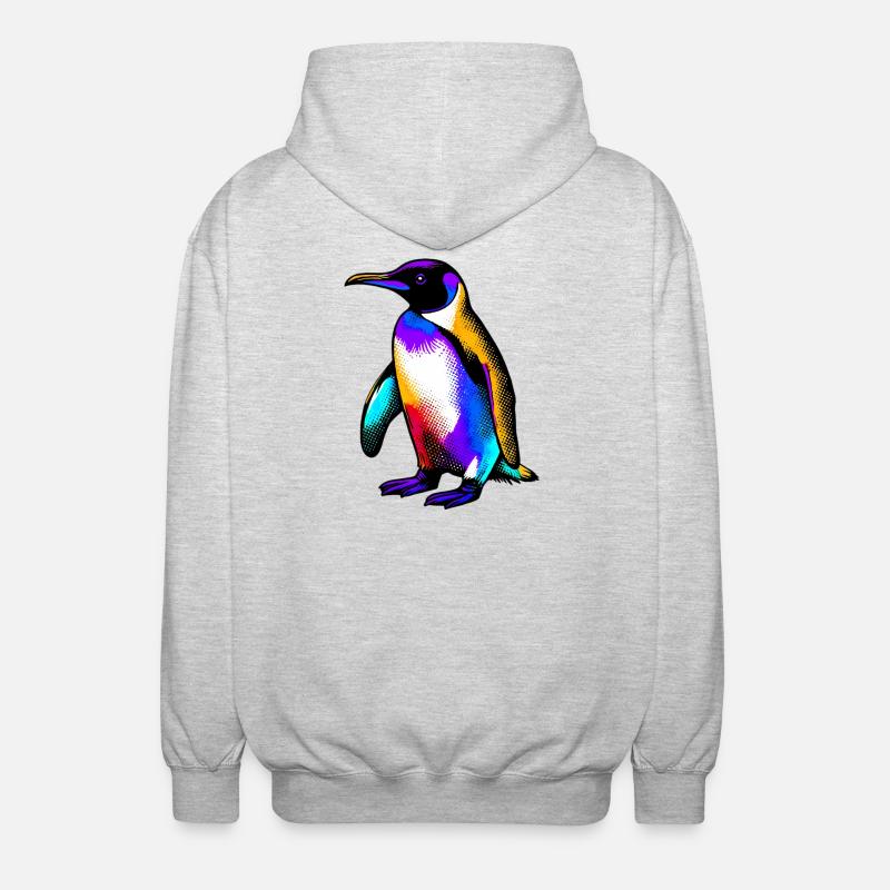 Penguin - Unisex Hooded Jacket - light heather grey