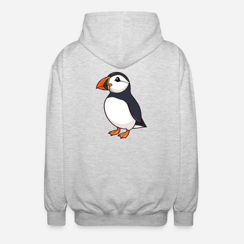 Macareux Papageientaucher - Veste à capuche unisexe - gris clair chiné