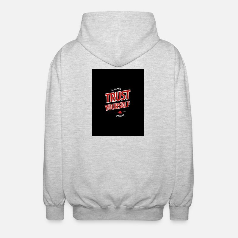 Ermutigung Selbstvertrauen - Unisex Kapuzenjacke - Hellgrau meliert