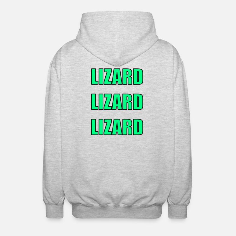 Echsen-Echo - Unisex Kapuzenjacke - Hellgrau meliert