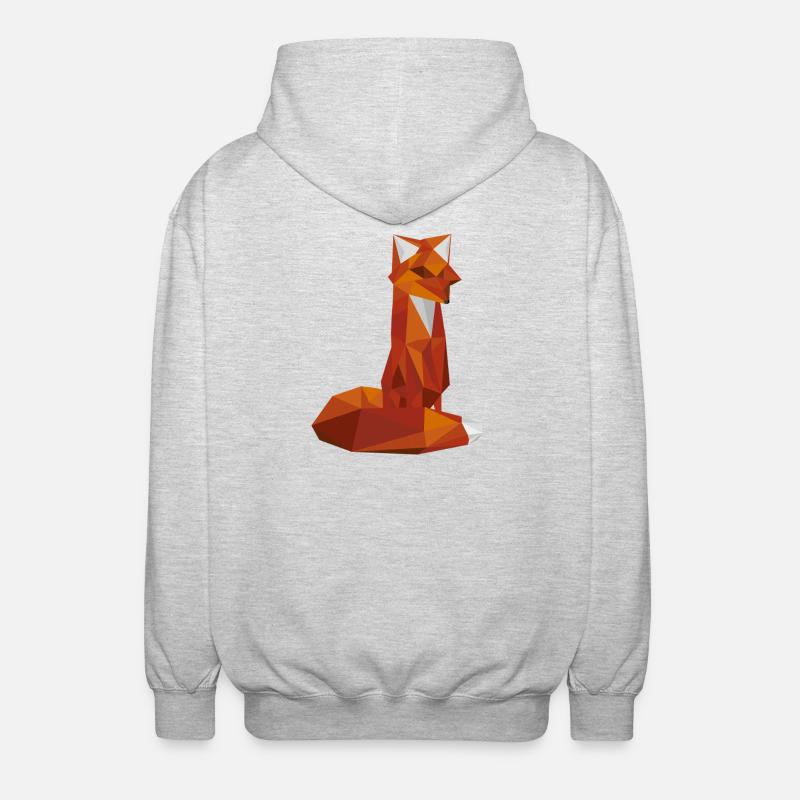 Fuchs - Unisex Kapuzenjacke - Hellgrau meliert