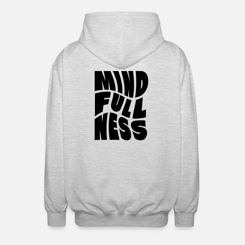 Conception de logo Mindfullness - Veste à capuche unisexe - gris clair chiné