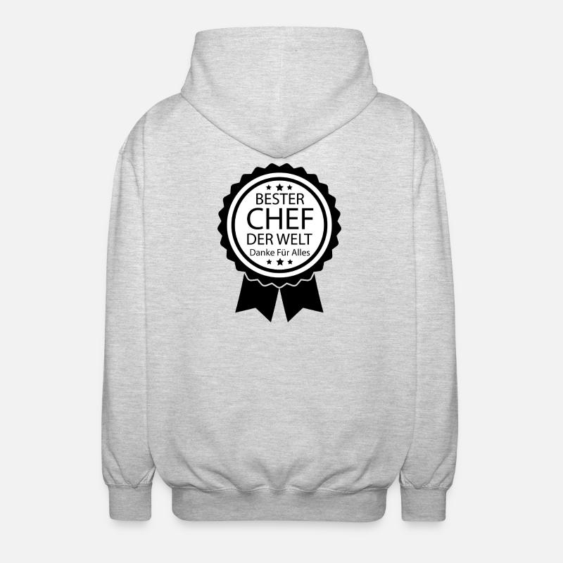 Bester Chef Dankeschön Geschenk Abschied Spruch - Unisex Hooded Jacket - light heather grey