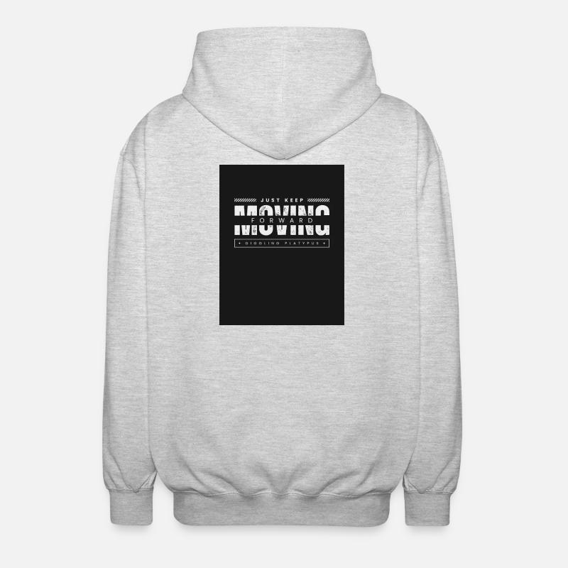 Continue simplement d’avancer, ornithorynque - Veste à capuche unisexe - gris clair chiné