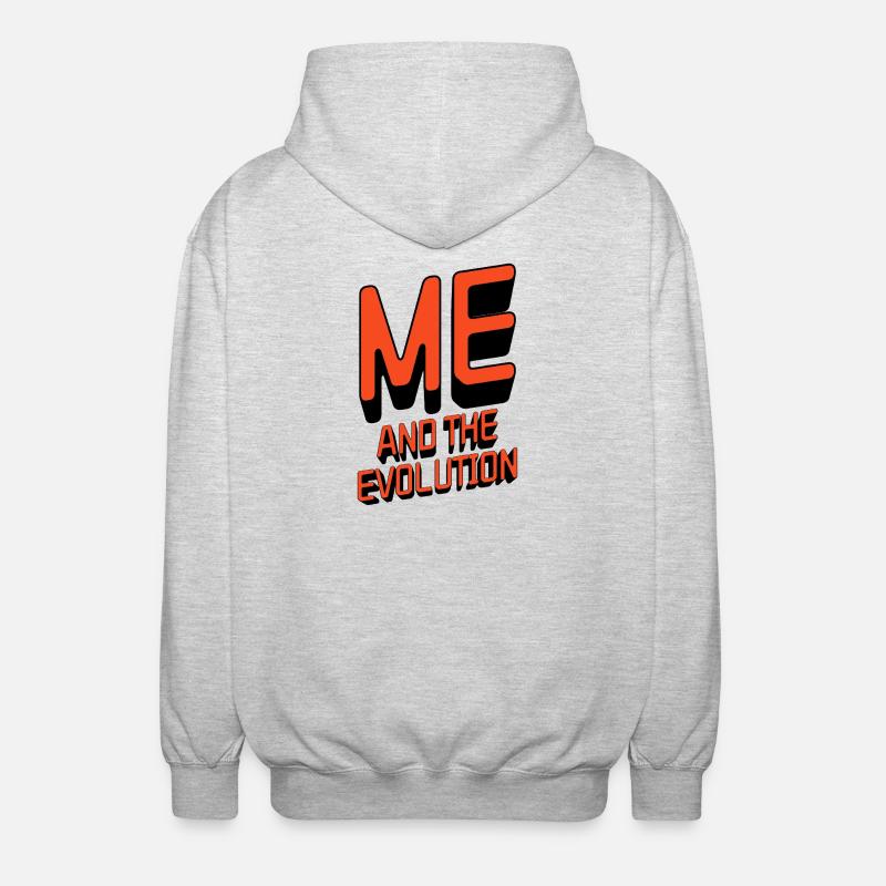 Me and the Evolution - Unisex Hooded Jacket - light heather grey