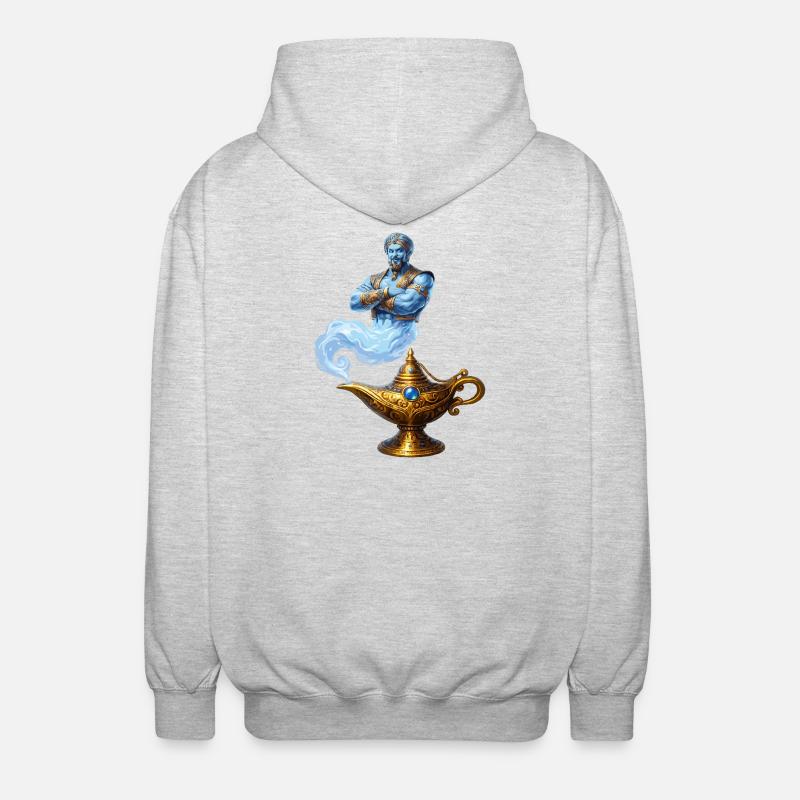 Génie bleu de Golden Lamp - Veste à capuche unisexe - gris clair chiné