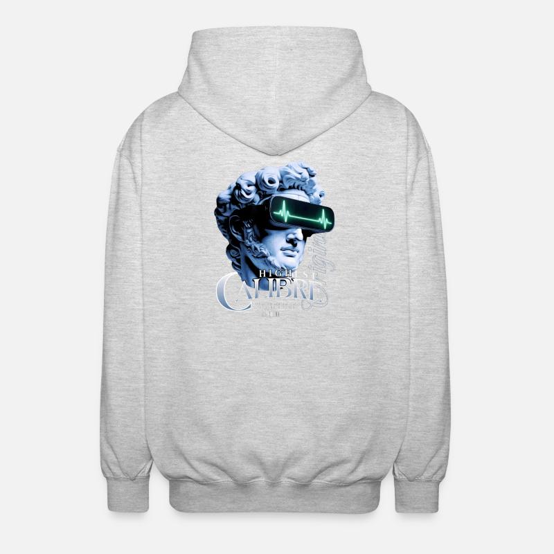 Highest Caliber VR Statue - Unisex Hooded Jacket - light heather grey