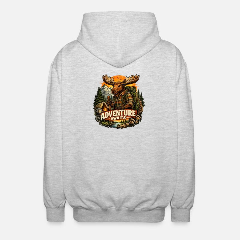 aventure - Veste à capuche unisexe - gris clair chiné