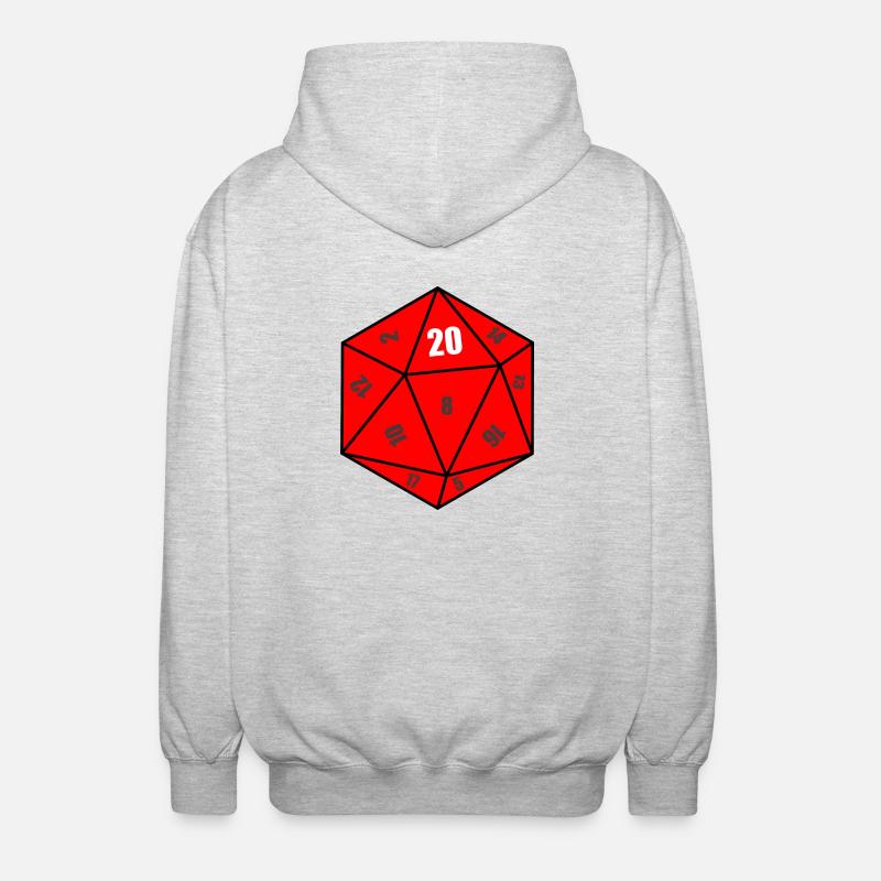 D20 Cube - Veste à capuche unisexe - gris clair chiné