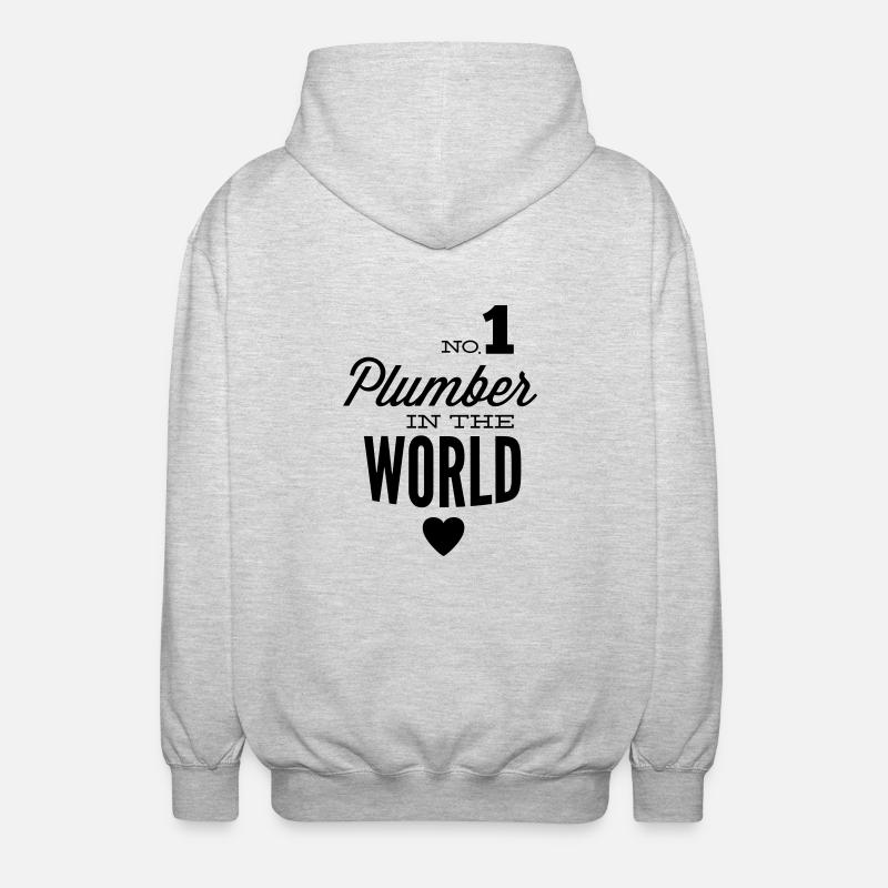 Bester Klempner der Welt - Unisex Kapuzenjacke - Hellgrau meliert