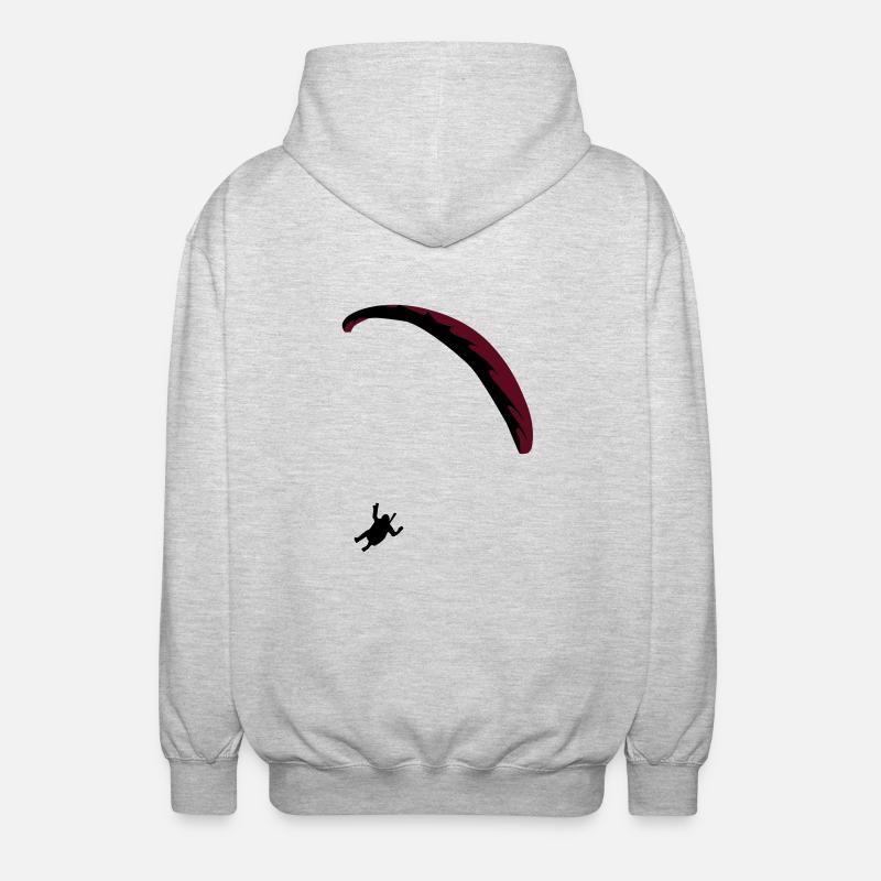 Gleitschirm Praglider - Unisex Kapuzenjacke - Hellgrau meliert