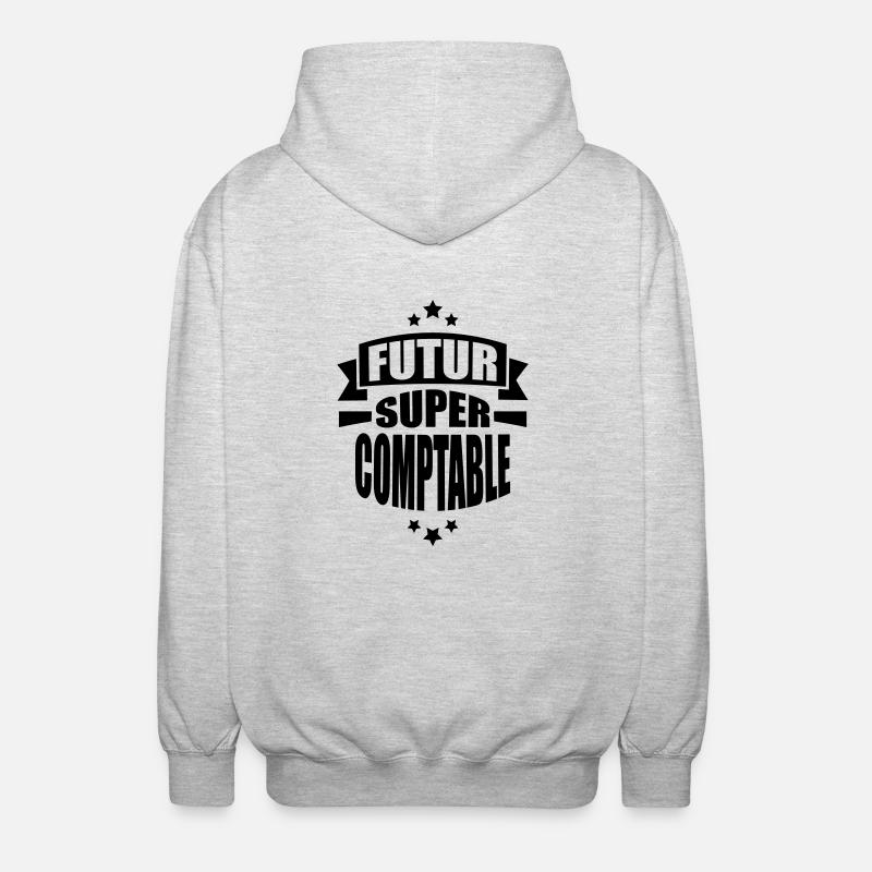 futur super comptable - Veste à capuche unisexe - gris clair chiné