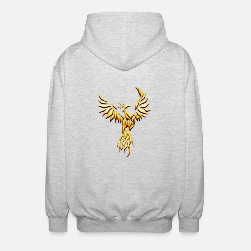 goldphoenix - Unisex Kapuzenjacke - Hellgrau meliert