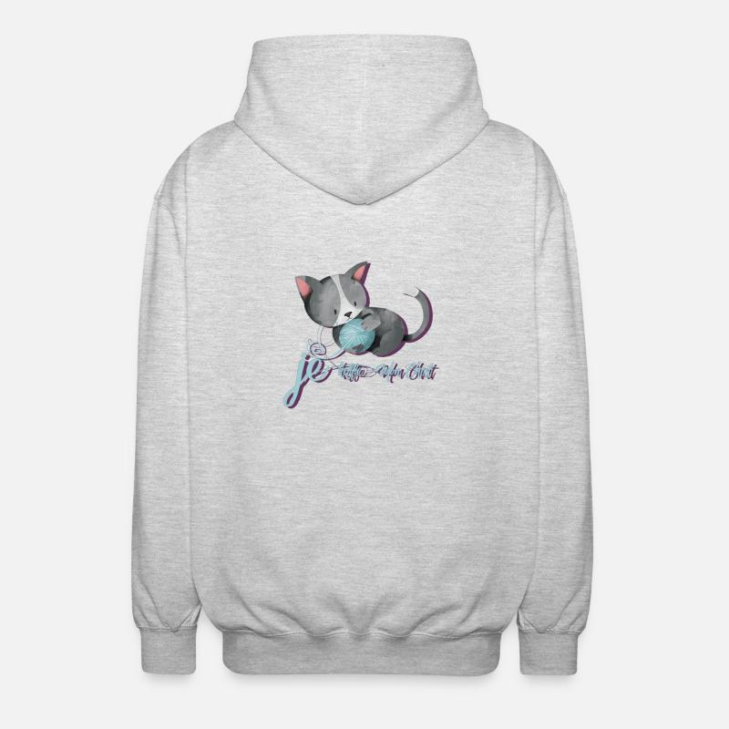Freund Chat - Unisex Kapuzenjacke - Hellgrau meliert