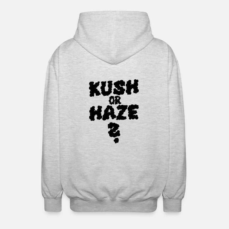 Kush ou Haze - Veste à capuche unisexe - gris clair chiné