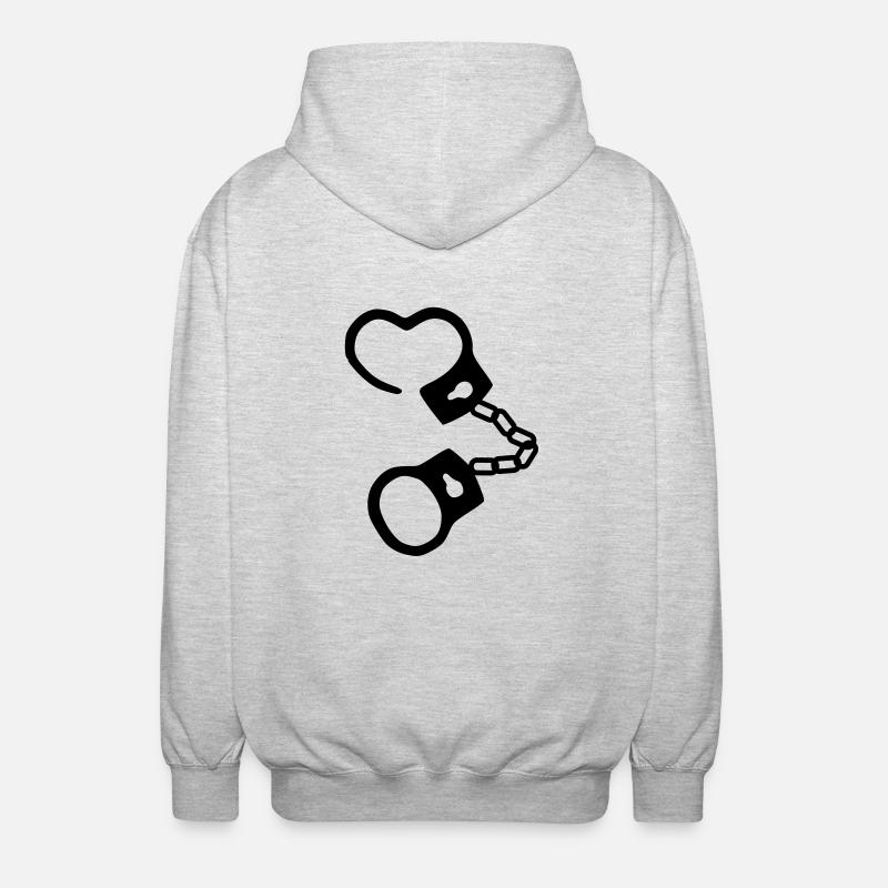 Handschellen - Unisex Kapuzenjacke - Hellgrau meliert