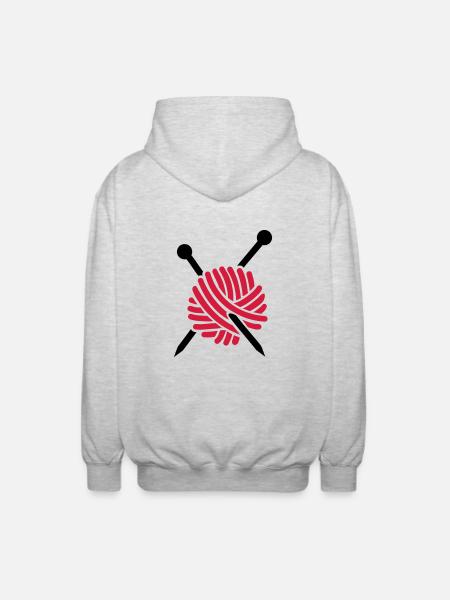 Knitting - Unisex Hooded Jacket - light heather grey