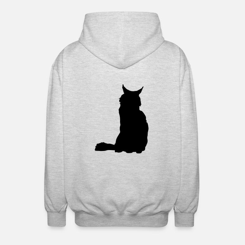 Chat - Veste à capuche unisexe - gris clair chiné
