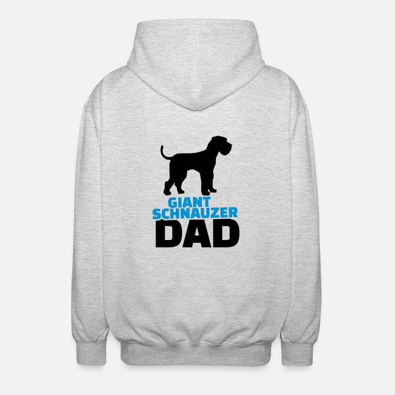 Giant Schnauzer Dad - Veste à capuche unisexe - gris clair chiné