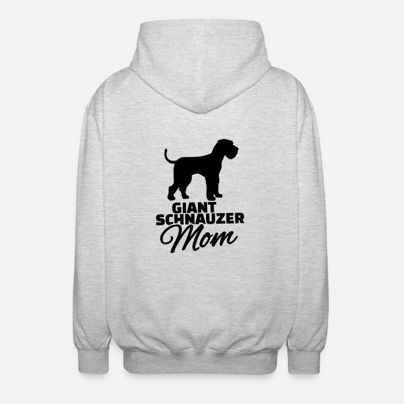 Giant Schnauzer Mom - Unisex Hooded Jacket - light heather grey