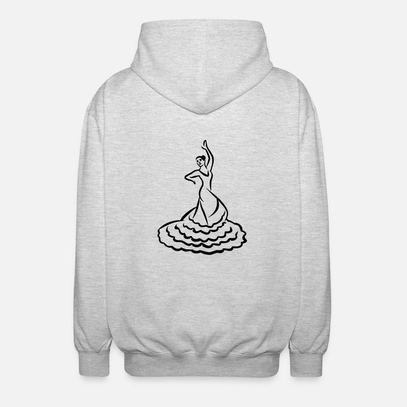 Flamenco - Unisex Kapuzenjacke - Hellgrau meliert
