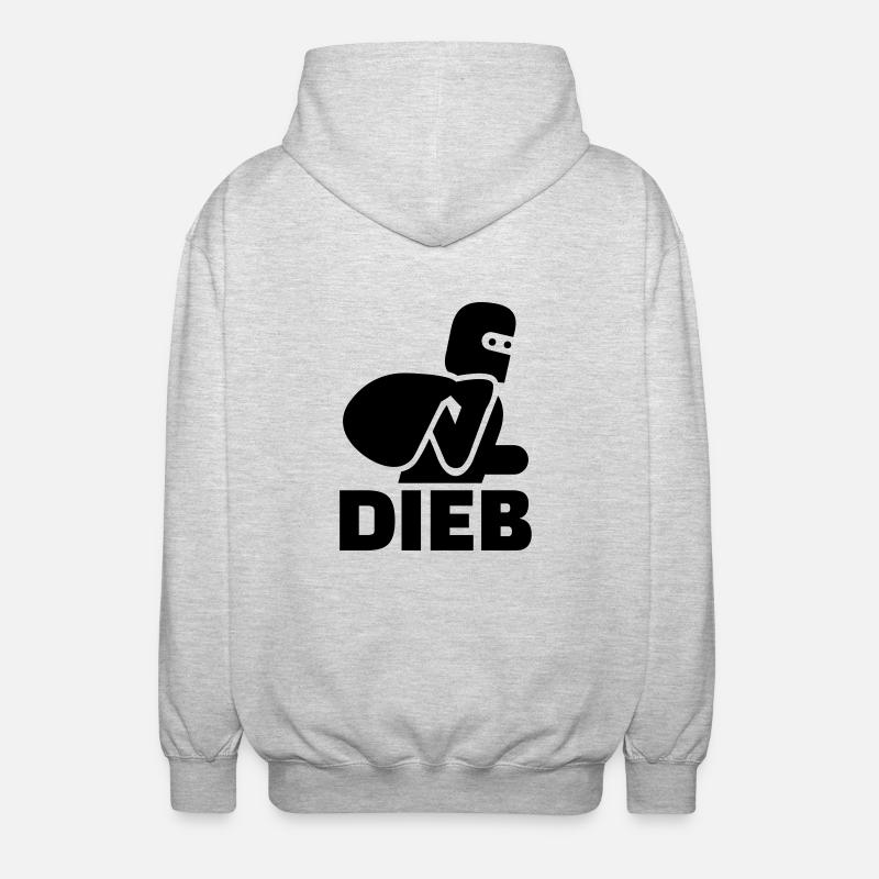 Dieb - Unisex Kapuzenjacke - Hellgrau meliert