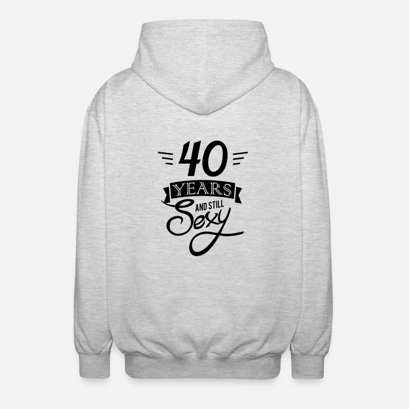 40 years and still sexy - Veste à capuche unisexe - gris clair chiné