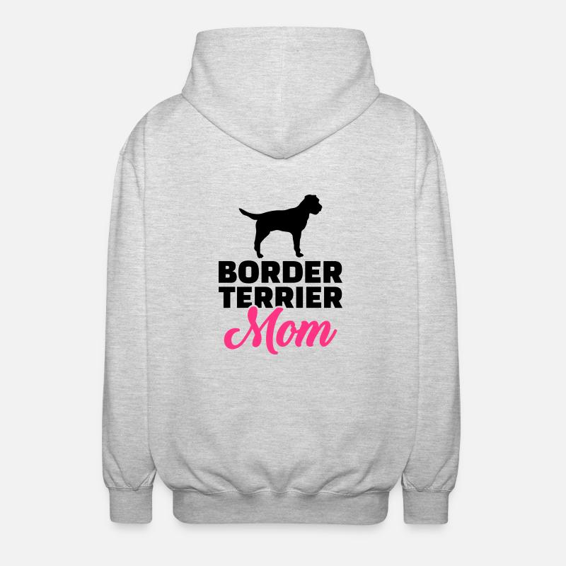 Border Terrier - Unisex Kapuzenjacke - Hellgrau meliert